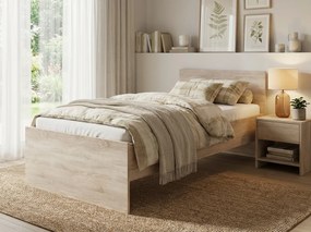 Łóżko ELISA 90 x 200 cm, dąb sonoma Stelaż: Bez stelaża, Materac: Materac Coco Maxi 20 cm