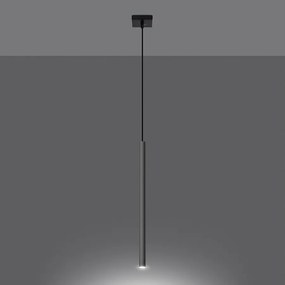 Lampy wiszące nowoczesny Brill, stal - 1 źródło światła 3000K - L.8 x H.100 cm - chrom