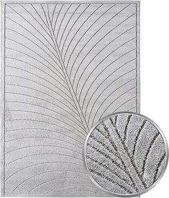 Dywan uniwersalny Nova 3D Liść szary 240 cm x 340 cm