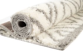 Dywan Shaggy Nano Light Microfibra biało-szary 120 cm x 160 cm