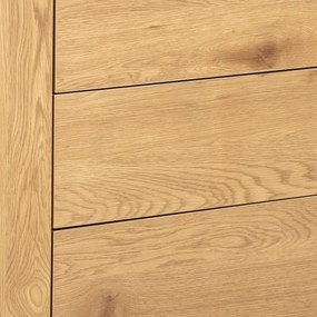 Czarno-naturalna niska komoda w dekorze dębu 120x82 cm Seaford – Actona