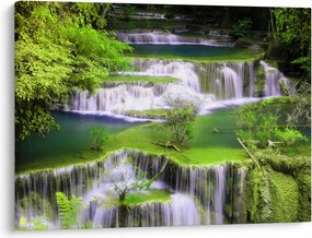 Obraz - Wodospady Huay Mae Khamin, Kanchanaburi, Tajlandia (70x50 cm)