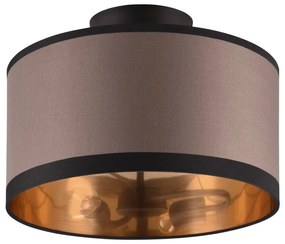 Czarno-brązowa lampa sufitowa ø 30 cm Davos – Trio