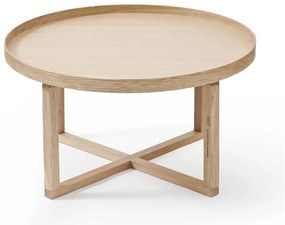 Okrągły stolik z drewna dębowego Wireworks Round, Ø 66 cm