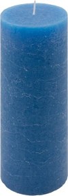 Zestaw świec rustykalnych, 20 cm, Ø 7,5 cm, niebieski, 4 szt