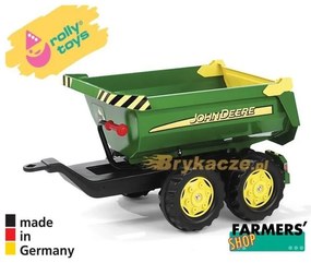 Rolly toys rollytrailer przyczepa wywrotka halfpipe john deere