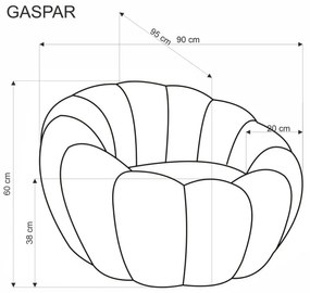 Fotel GASPAR 2 beżowy HALMAR