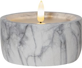 Szaro-biała betonowa świeca LED Star Trading Flamme Marble, wys. 7,5 cm
