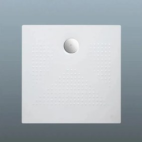 Brodzik kwadratowy "Denver" błyszczący biały z cienkiej, antypoślizgowej ceramiki 90x90 cm