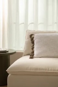 Kwadratowa Poduszka 45x45 Cm Z Bawełny Botucau Gardenia White - Mocha Brown - Sklum