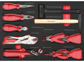 Wózek warsztatowy mobilny na narzędzia EXPERT, z zestawem narzędzi, 7 szuflad, niebieski