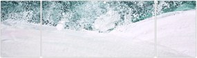 Obraz - Turkusowa abstrakcja (170x50 cm)