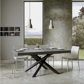 Stół rozkładany 180/284x90 cm Volantis cementu nogi antracytowe