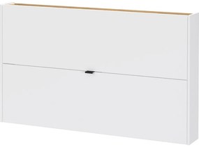 Biała uchylna/wisząca szafka na buty w dekorze dębu 140x83x18 cm Ameca – Germania