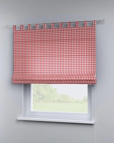 Roleta rzymska Verona kolor czerwony tkanina wzorzysta