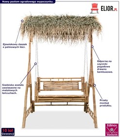 Bambusowa huśtawka ogrodowa D5-T56