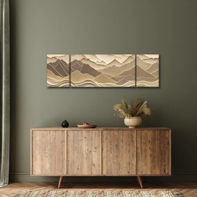 Obraz - 3D linie gór (170x50 cm)