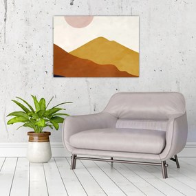 Obraz na szkle - Góry akwarelowe N⁰1 (70x50 cm)