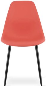 Czerwone nowoczesne krzesło na czarnych nogach cynober B3-Z56