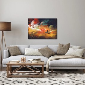Obraz - człowiek unoszący się w kosmosie (70x50 cm)