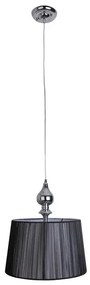 Czarna lampa wisząca z nitkowym abażurem - 24X połysk V160 F3-H10