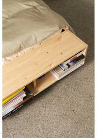 Łóżko dwuosobowe z litego drewna sosnowego ze stelażem 160x200 cm Merge – Karup Design