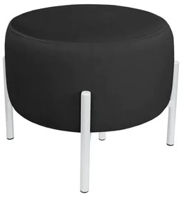 Pufa WILFRED MG VELVET czarna/biała ATOS