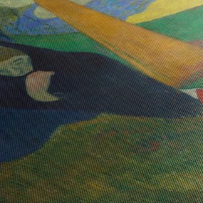 Obraz - Paul Gauguin, Arlésiennes (Mistral) , reprodukcje (z zegarem) (90x30 cm)