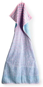 Niebieski/różowy ręcznik z mieszanki bambusa frotte 50x100 cm Nuance – JUNA