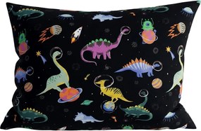 Poszewka na poduszkę z mikrofibry DINO SPACE 50x70 cm, kolorowa