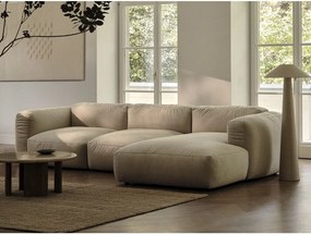 Beżowy narożnik modułowy (prawostronny/w kształcie litery U) Martina – Micadoni Home