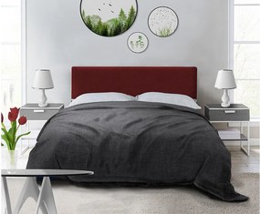 Tapicerowane łóżko Nefryt 150x212x90 cm, powierzchnia spania 140x200 cm, schowek, podnośnik, tkanina Monolith kasztanowy