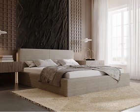 Łóżko tapicerowane ARES z pojemnikiem na pościel