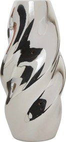 Wazon srebrny TWISTED SKY, ceramiczny, wys. 21 cm