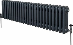 Tradycyjny grzejnik 3-kolumnowy - 300 x 1192 mm - antracytowy szary