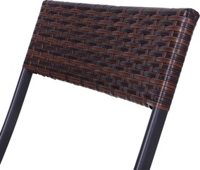 Outsunny technorattan 3-cz. zestaw bistro komplet stół z krzesłami komplet mebli ogrodowych z rattanu