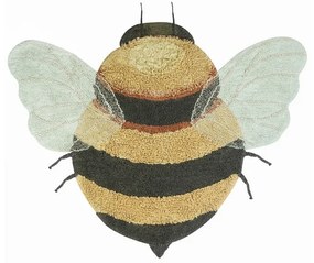 Żółty bawełniany dywan dziecięcy tkany ręcznie odpowiedni do prania 115x150 cm Bee – Lorena Canals