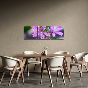 Zbliżenie kwiatu (z zegarem) (90x30 cm)