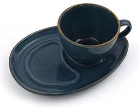 Ciemnoniebieskie ceramiczne filiżanki zestaw 2 szt. 0.21 l – Hermia