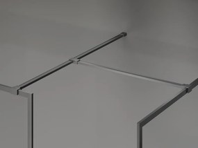 Mexen Kioto-F ścianka prysznicowa Walk-in z ramką 125 x 100 cm, transparent 8 mm, gun metal - 800-125-202-04-95-100