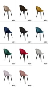 Krzesło CLAUDINE 1 VELVET jasno szare ATOS