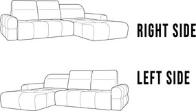 Narożnik MATEO S Wolnostojący Lewostronny Tkanina Memphis 09 kolor Miedziany WERSAL