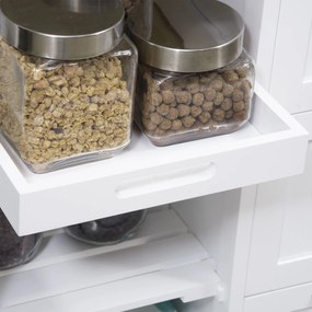 HOMCOM Wózek kuchenny z 3 szufladami, wózek na kółkach z 3 poziomami