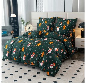 PrzytulneMieszkanie.pl PrzytulneMieszkanie.pl Flanelowa pościel z mikrofibry BAŁWANEK I PIERNICZEK zielona Rozmiar pościeli: 2 szt 70 x 90 cm | 200 x 220 cm