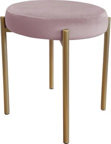 Taboret DIOR stelaż metalowy tkanina Welur : Kolor Stelaża - Złoty, Kolor tkaniny - VELVET - MG55, Typ tkaniny - Velvet