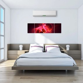 Nowoczesny obraz różowej abstrakcji (170x50 cm)