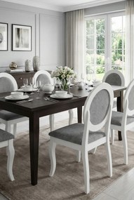 Białe krzesło bankietowe medalion K4-W17