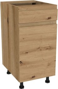 Zestaw Mebli Kuchennych MODERN 170 cm Biały Połysk/Dąb Nowoczesny