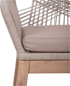 Beżowe drewniane krzesło ogrodowe Pomona – Garden Pleasure