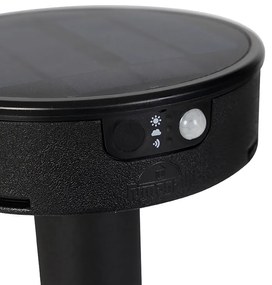 Zewnetrzna Designerski klosz na szpikulec czarny w komplecie z LED i ściemniaczem IP55 solarny - Fiorina Nowoczesny Oswietlenie zewnetrzne